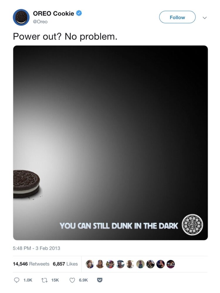 real time marketing oreo example