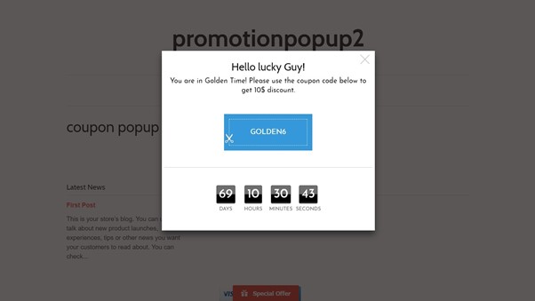 Promotion Popup