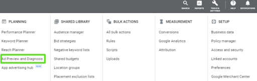  Ad Preview and Diagnosis tool