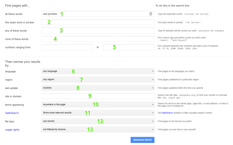 Advanced Search