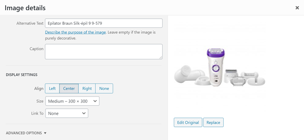 alt text in worpress photo website accessability