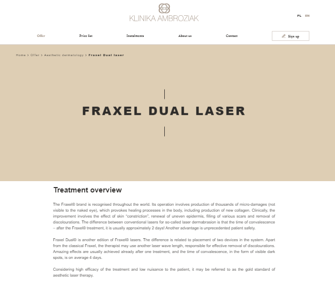 Treatment description - beauty industry marketing strategy 