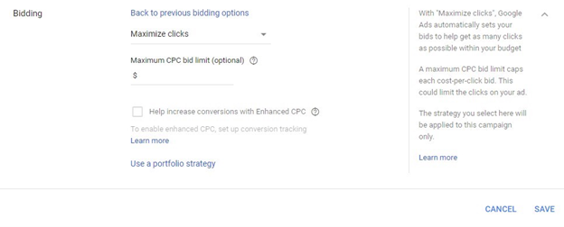 automated bidding maximizing clicks