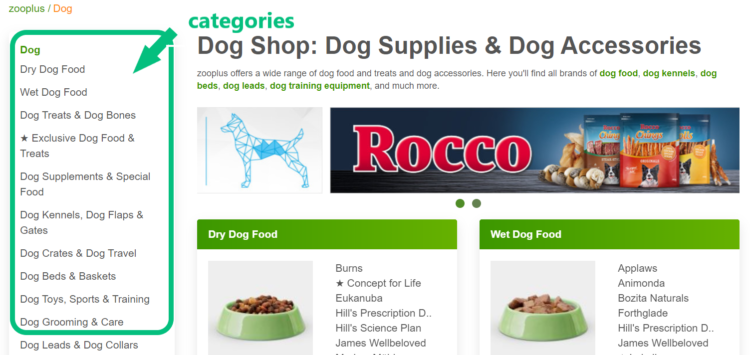website tags - categories