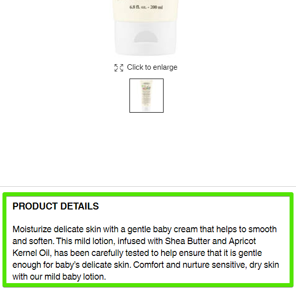 Product descriptions