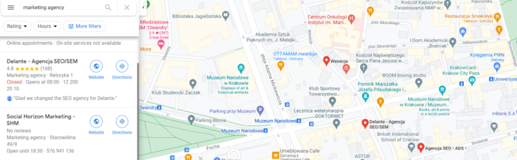 google my business ownership -examplary listing
