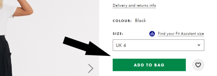 E-commerce product specifications - CTA