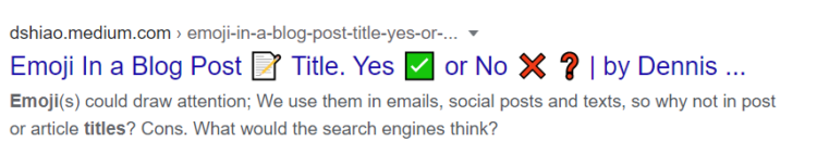 emojis in title seo