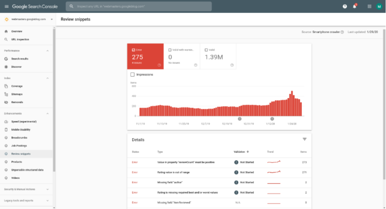 Enhancement report - review snippets