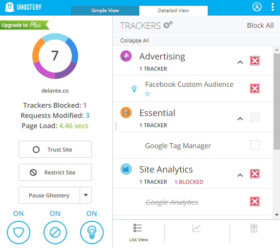 Ghostery - best chrome extensions for SEO