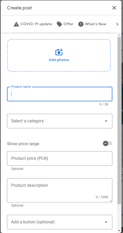 how to add google my business product post step by step