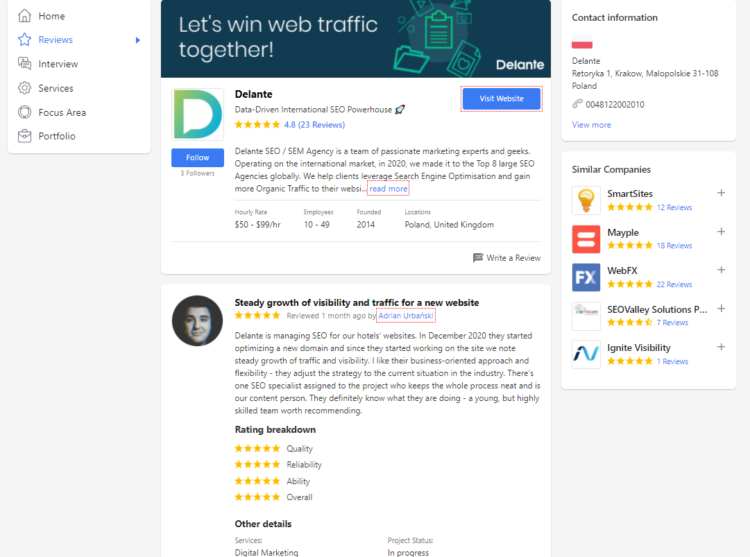 how to choose the right SEO company online goodfirms marketplace