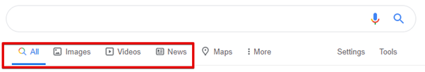 search type filter google search console