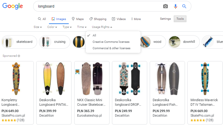 how to check google image copyrights