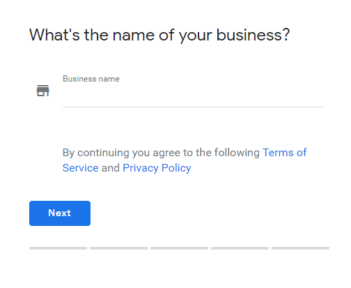google my business listing company name