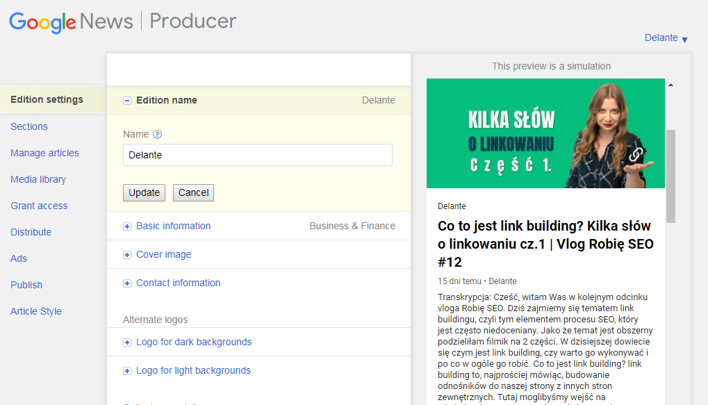Google News Producer