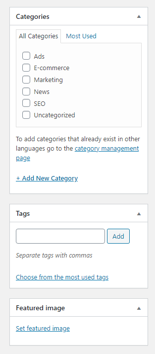 how to post on wordpress features
