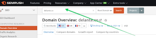 keyword ranking check in semrush 