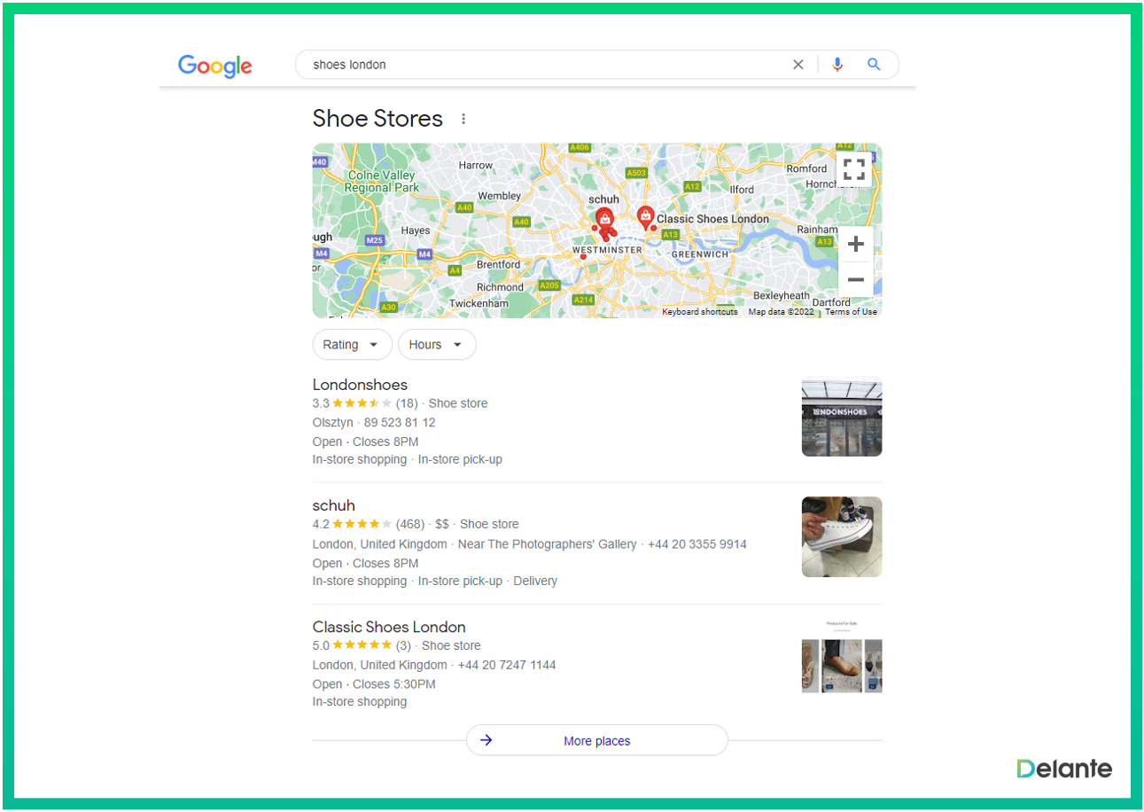 local seo audit keywords shoes london