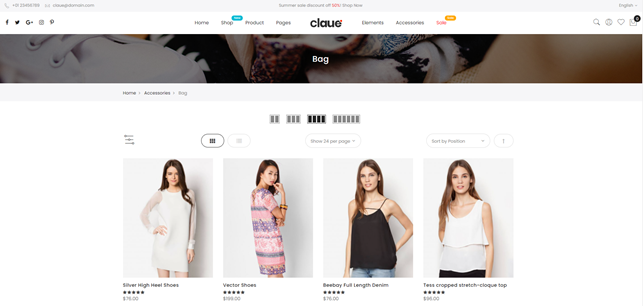 magento example of an e-commerce