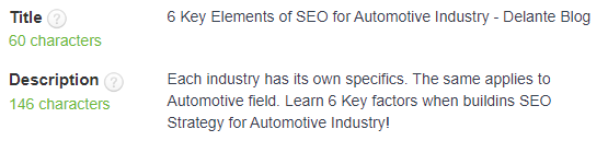 SEO META chrome extenstion - look at meta data (with the number of characters)
