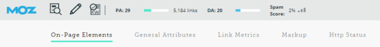 MozBar- best chrome extensions for SEO