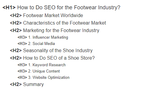 heading structure on page seo guide