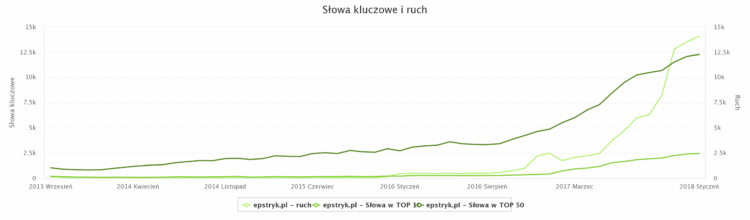Electronics industry SEO - case study epstryk