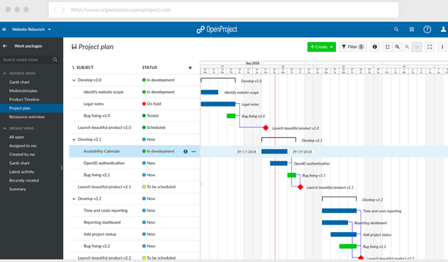 openproject managing seo project