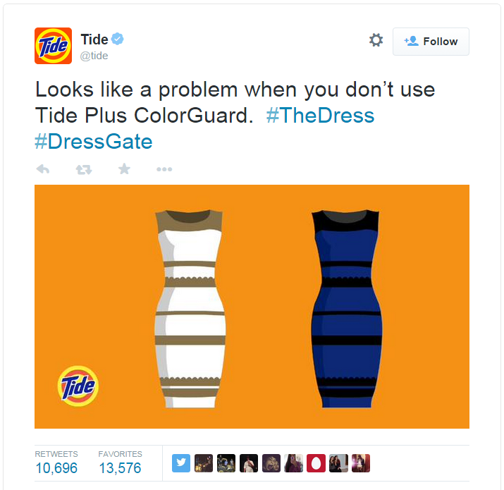 real time marketing dress example