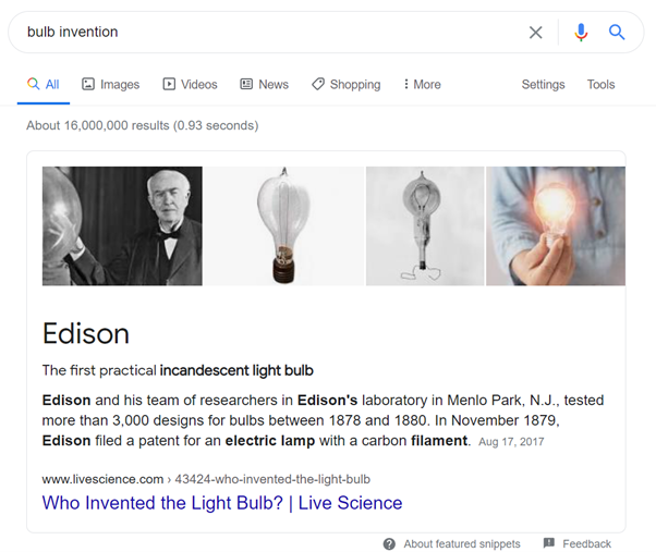 seo copywriting search intent example