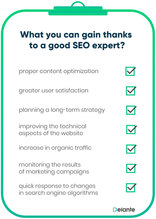 SEO expert in your marketing team - advantages