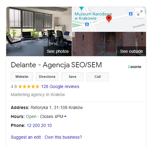 google in 2021 business card
