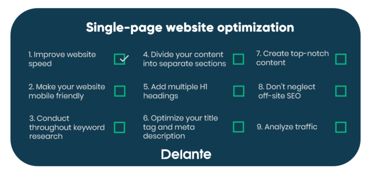 Single-Page SEO - checklist 
