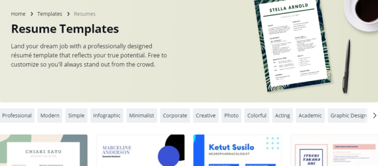 Resume templates - personas in seo and marketing