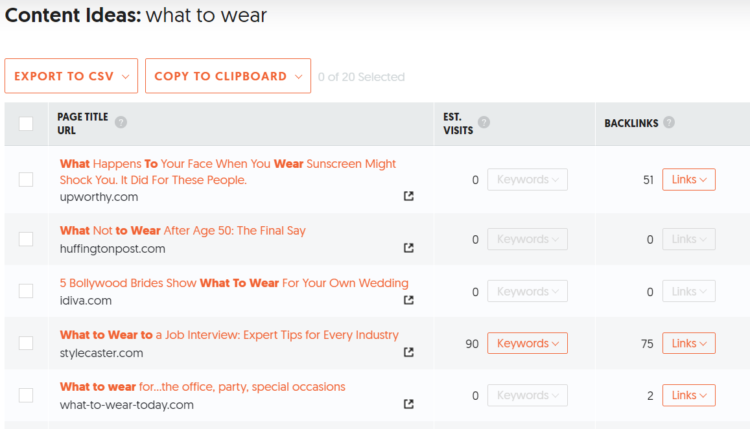 ubersuggest content ideas
