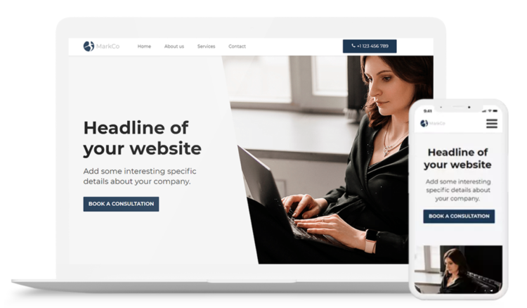 an ecample of website creator 