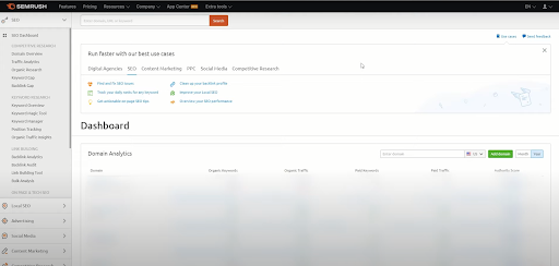 domain authority or page authority semrush authority score